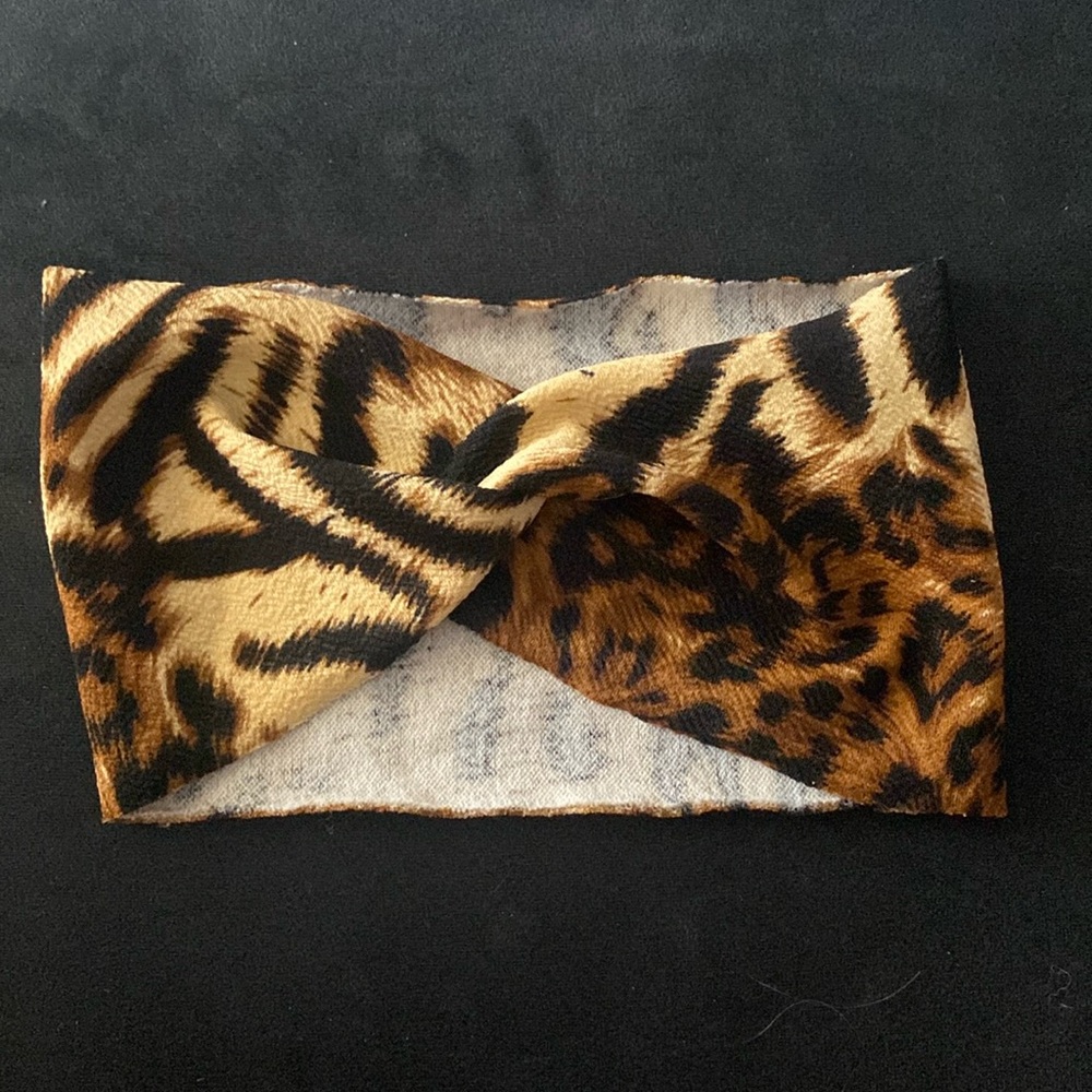 Animal print knot headband